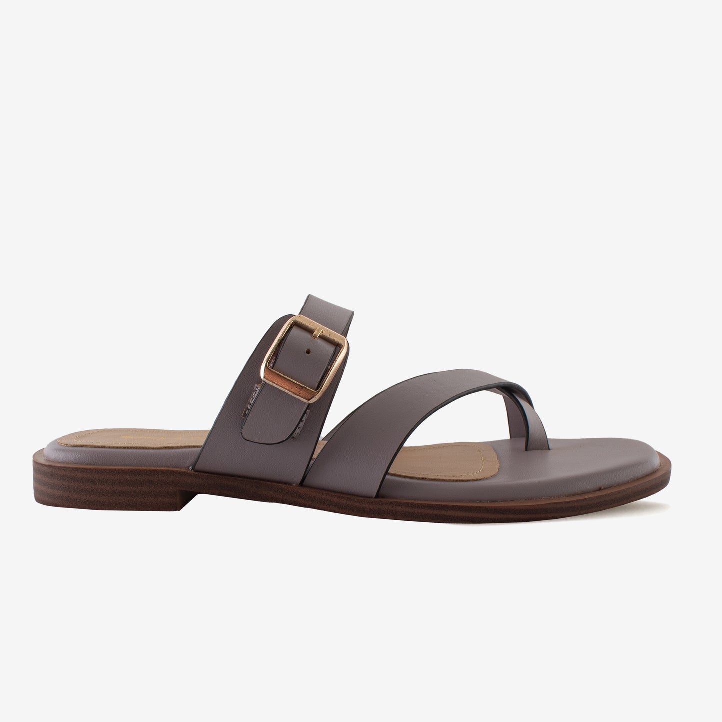 Schick a Walk Purple Dual Tone Toe-Ring Crossover-Strap Sandal For Women