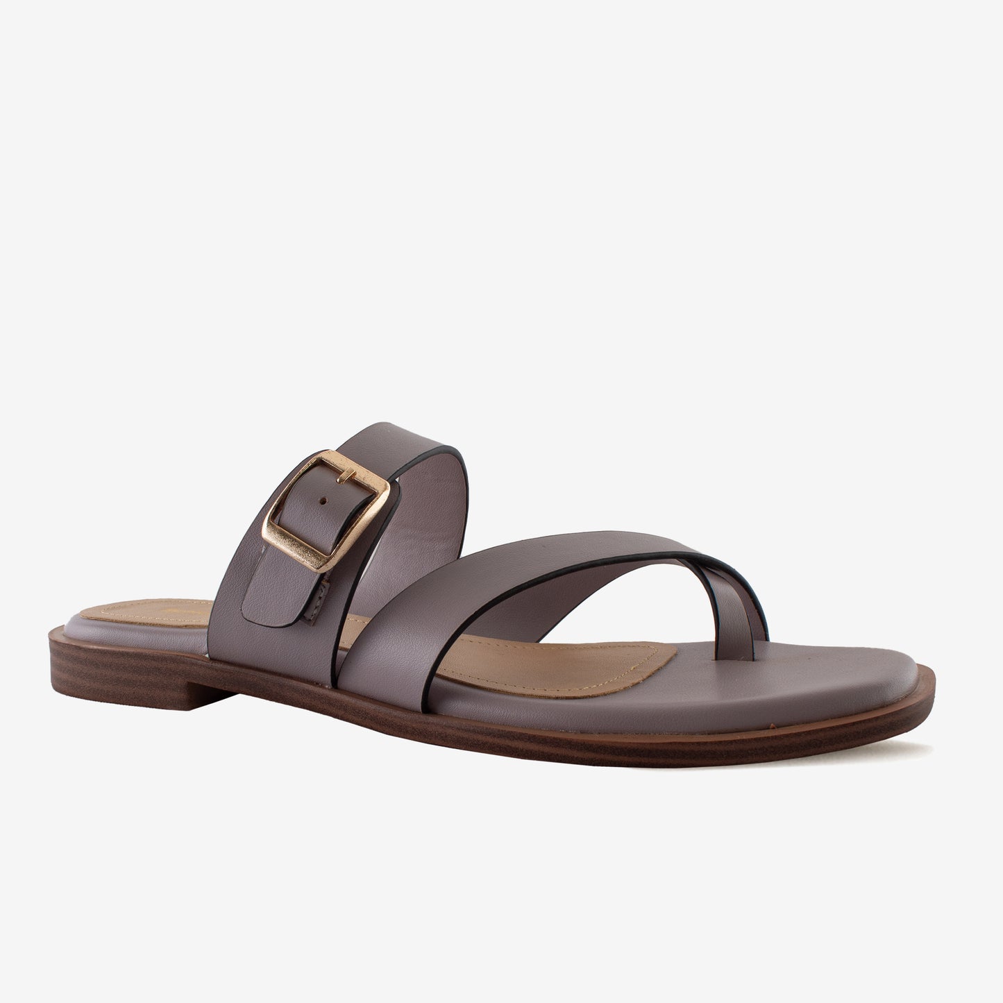 Schick a Walk Purple Dual Tone Toe-Ring Crossover-Strap Sandal For Women