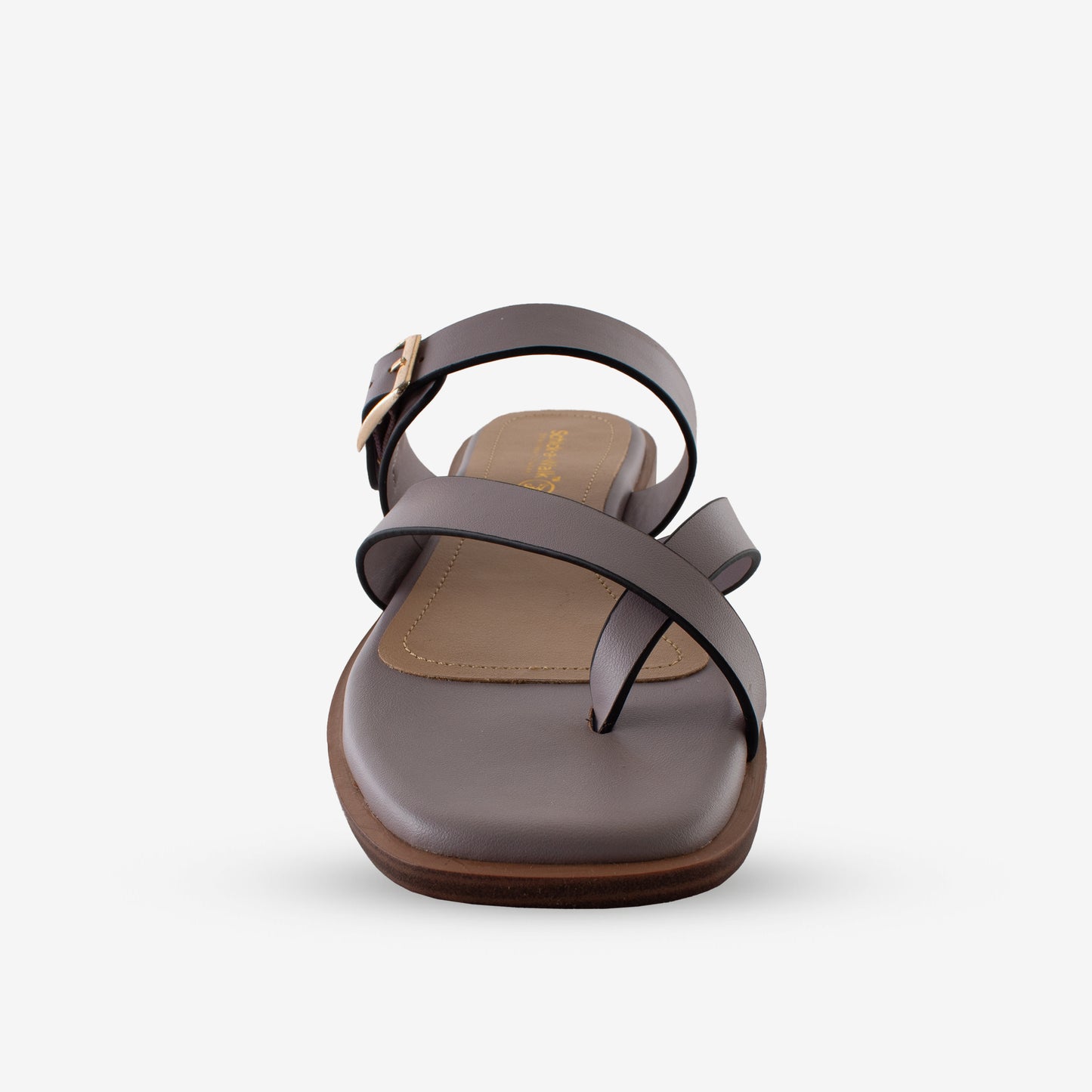 Schick a Walk Purple Dual Tone Toe-Ring Crossover-Strap Sandal For Women