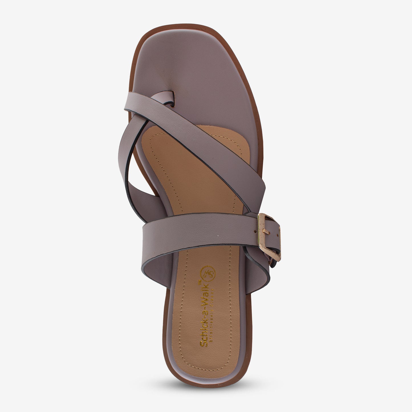 Schick a Walk Purple Dual Tone Toe-Ring Crossover-Strap Sandal For Women