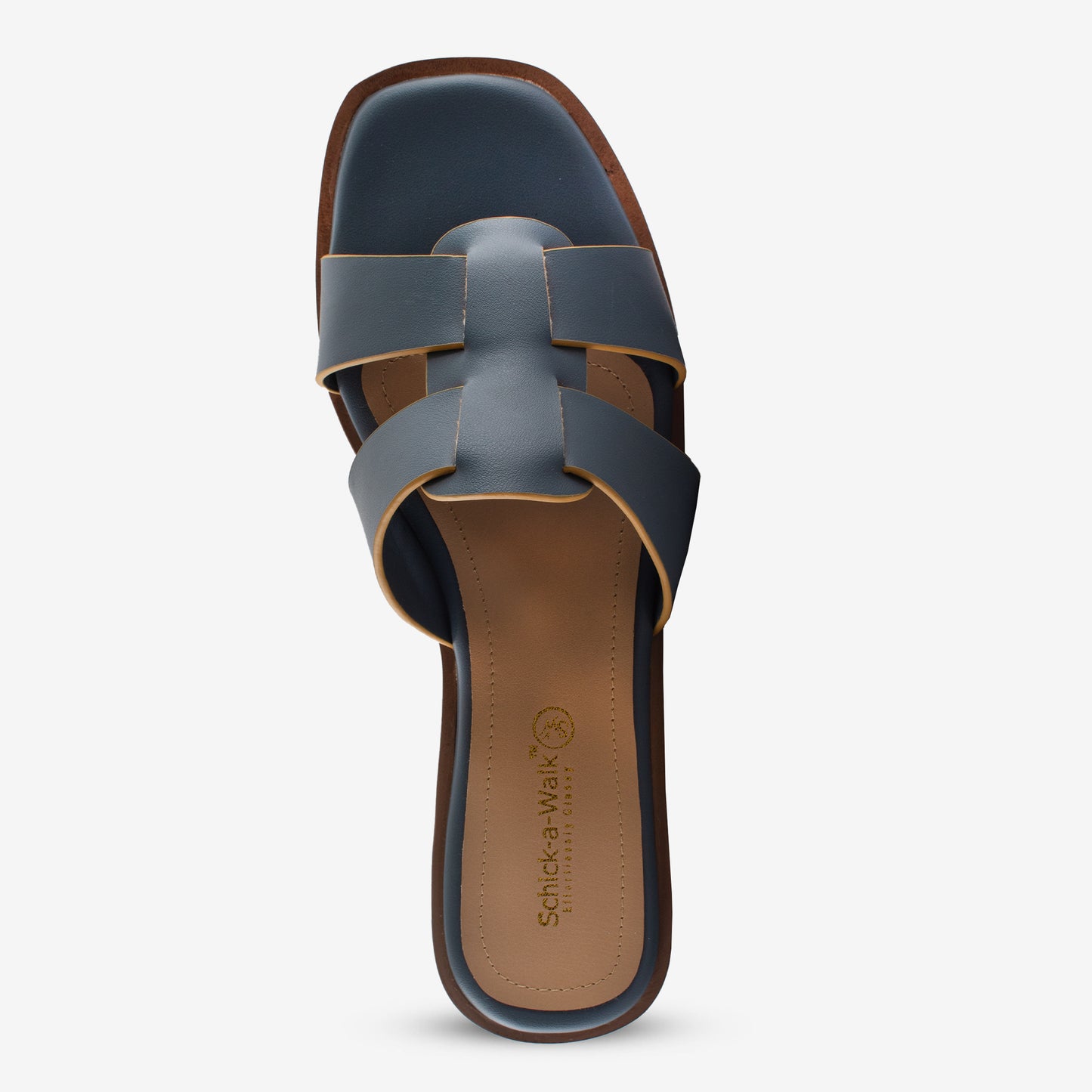 Schick a Walk Blue Strappy Slide Sandal For Women