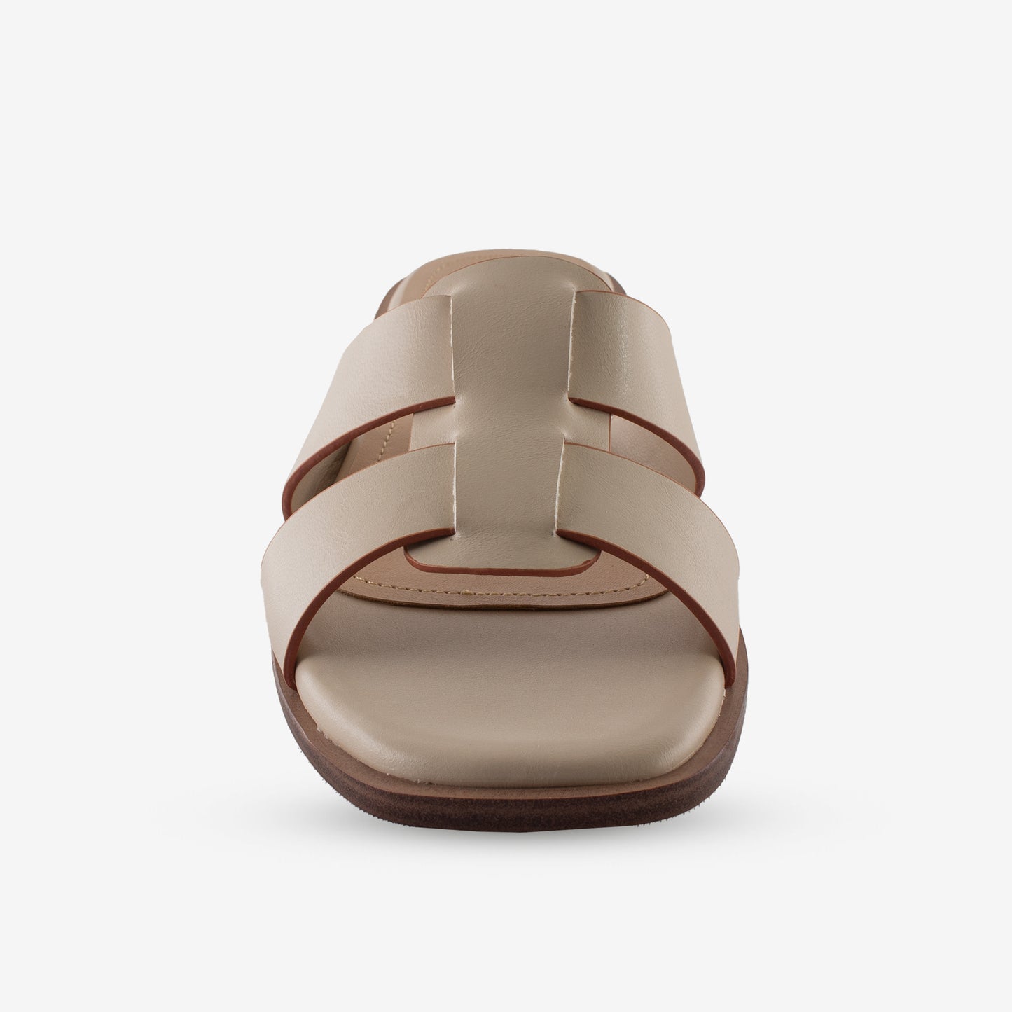 Schick a Walk Cream Strappy Slide Sandal For Women