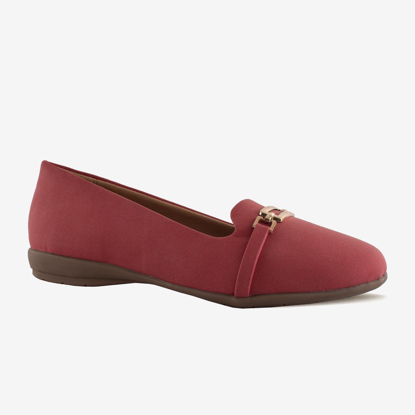 Schick a Walk Casual Cherry Suede Ballerinas with Trims For Women