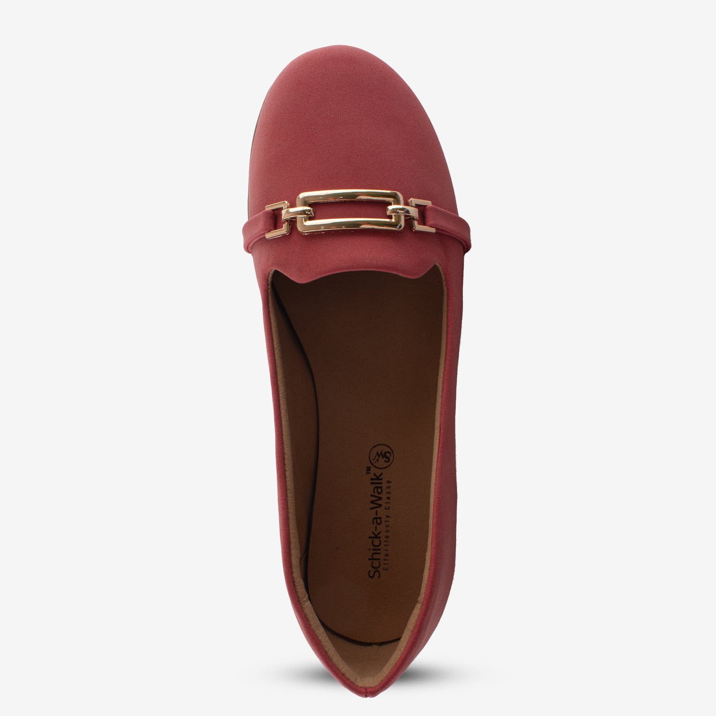 Schick a Walk Casual Cherry Suede Ballerinas with Trims For Women