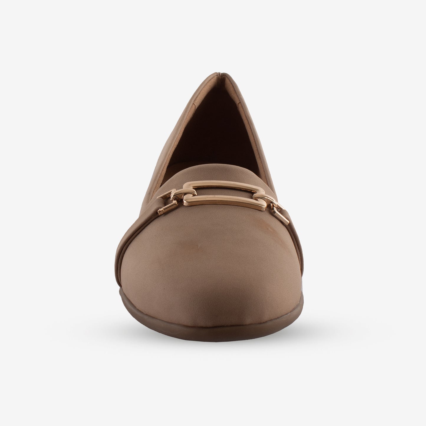 Schick a Walk Casual Nude Suede Ballerina with Trims For Women