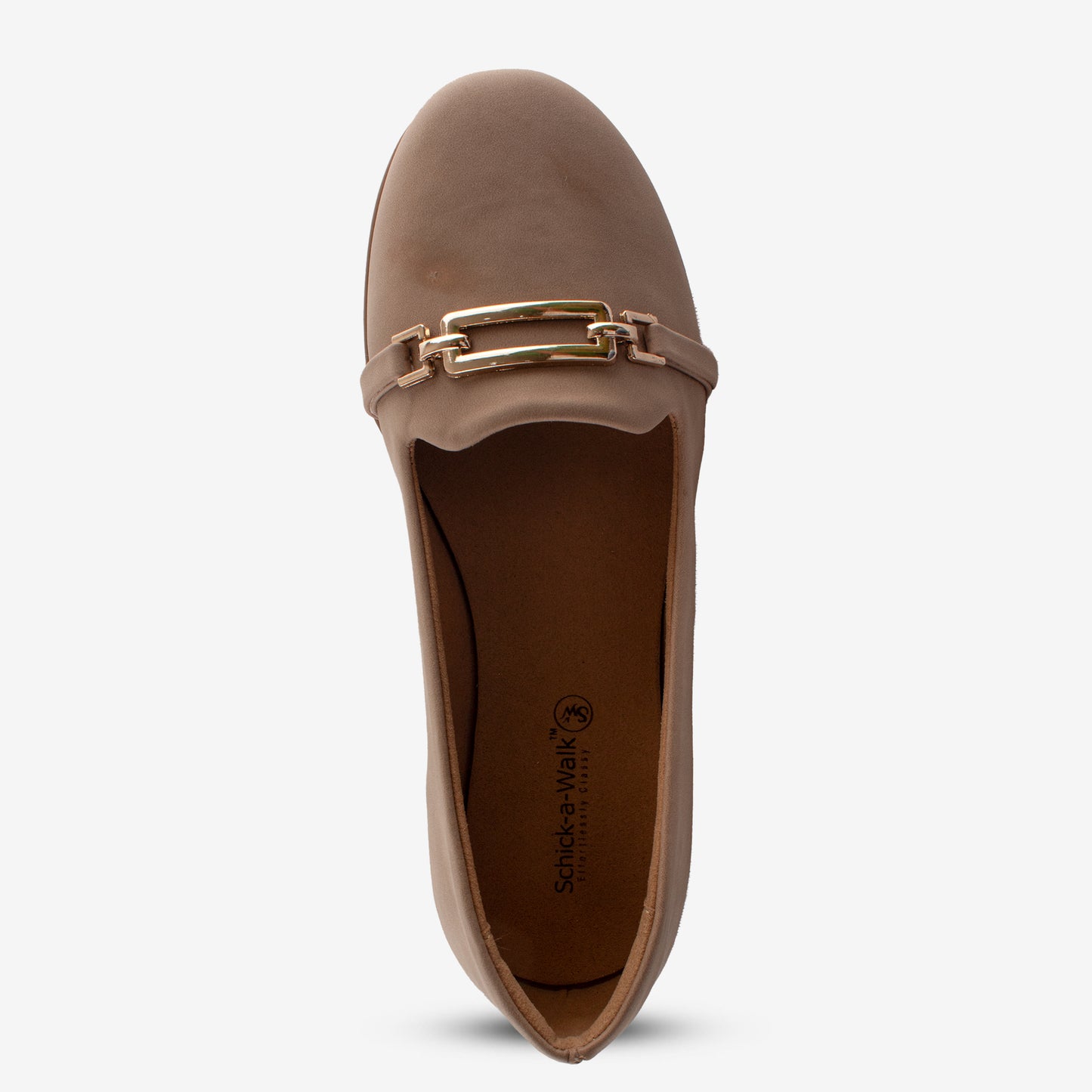 Schick a Walk Casual Nude Suede Ballerina with Trims For Women