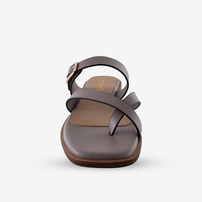 Schick a Walk Purple Dual Tone Toe-Ring Crossover-Strap Sandal For Women