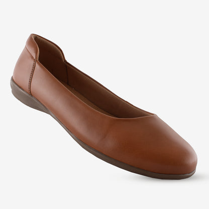 Schick a Walk Tan Ballerina Flats closed shoes For Women