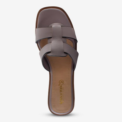 Schick a Walk Purple Strappy Slide Sandal For Women