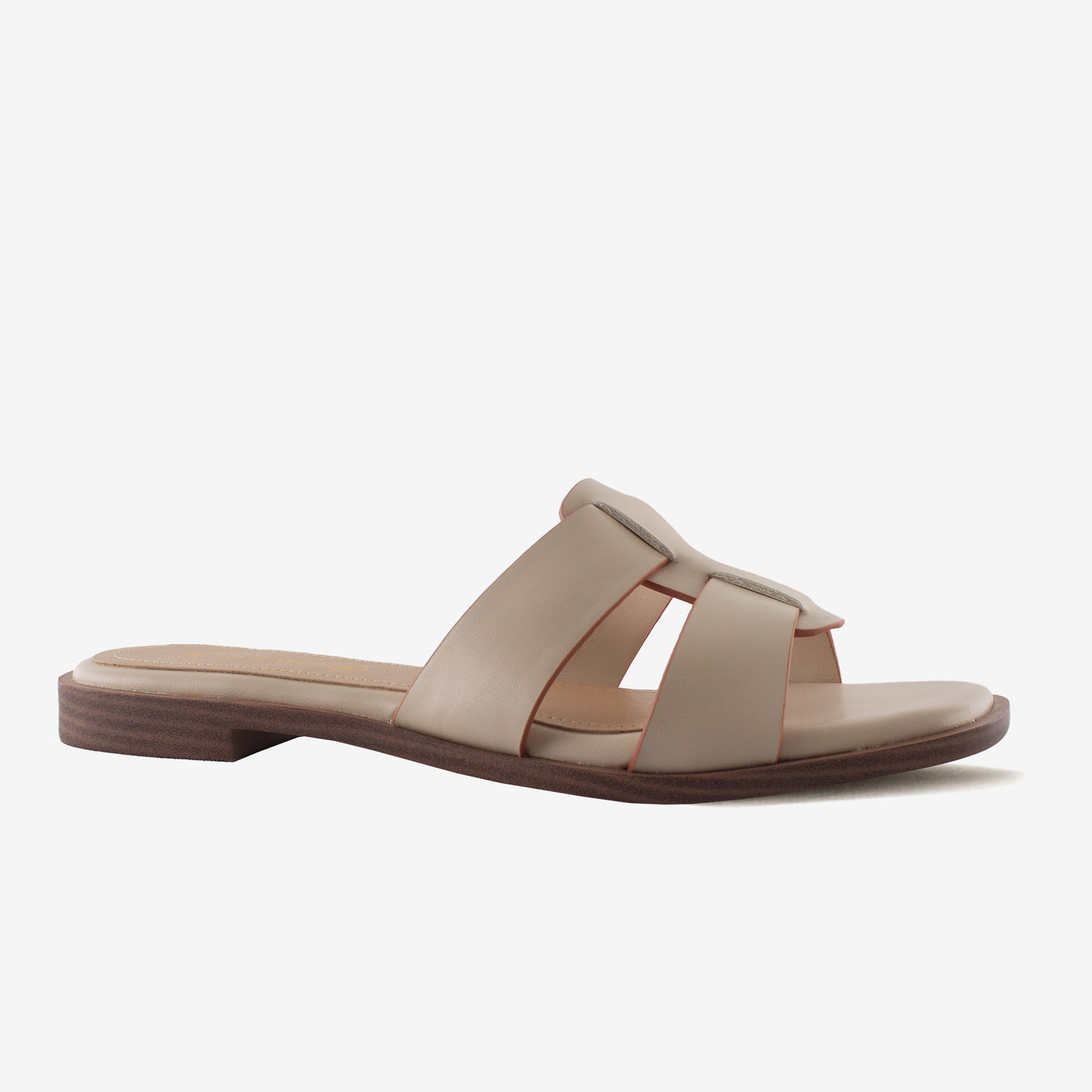 Schick a Walk Cream Strappy Slide Sandal For Women