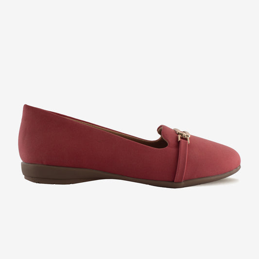 Schick a Walk Casual Cherry Suede Ballerinas with Trims For Women