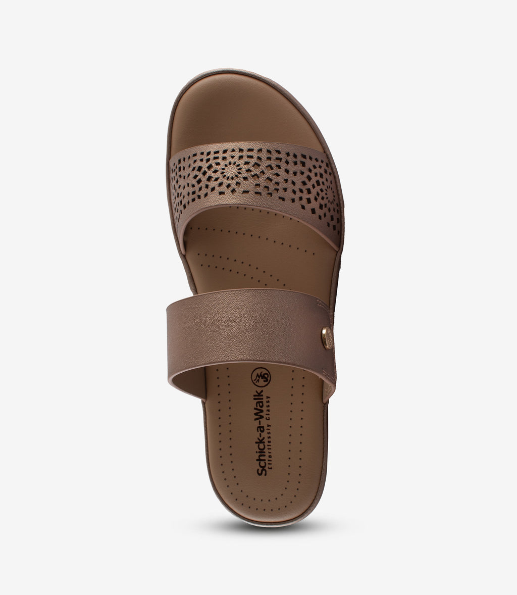 Shimmy Rose Gold Mule