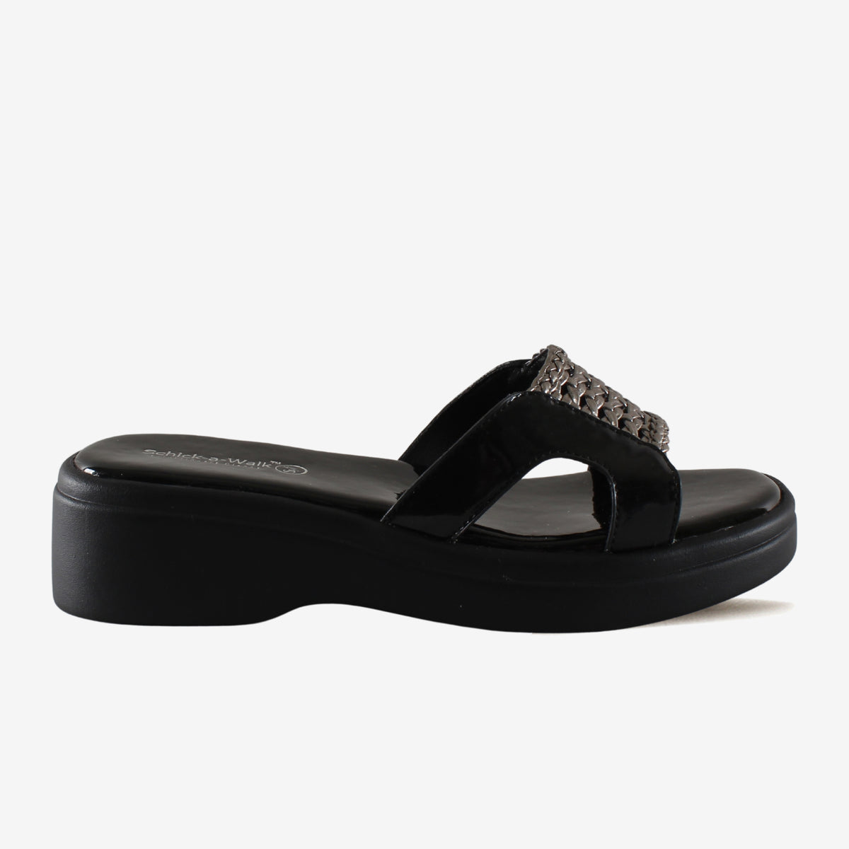 Braidy Wedge Slide Black