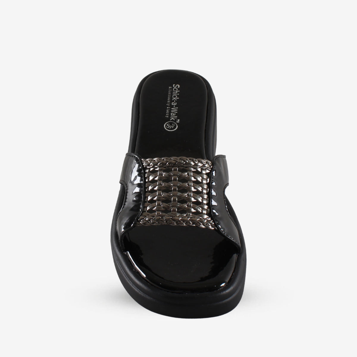 Braidy Wedge Slide Black