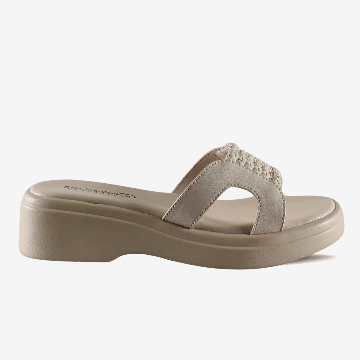 Braidy Wedge Slide Ivory