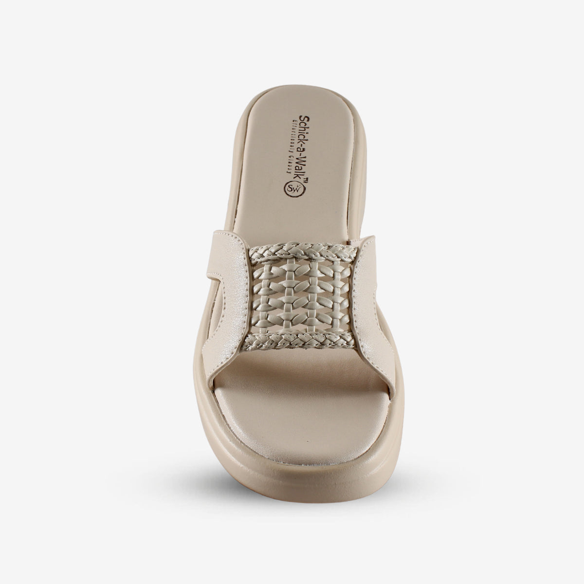 Braidy Wedge Slide Ivory
