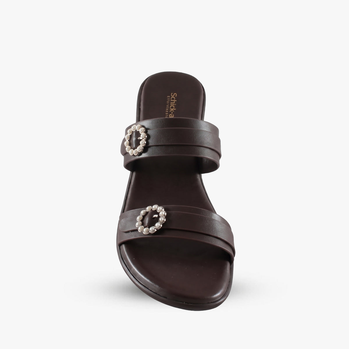 Pearla Wedge Slide Brown