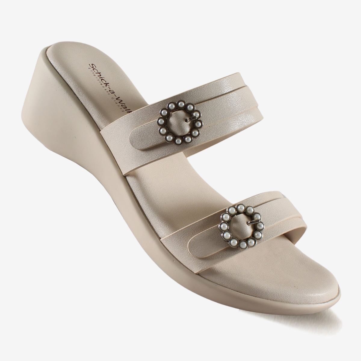 Pearla Wedge Slide Ivory