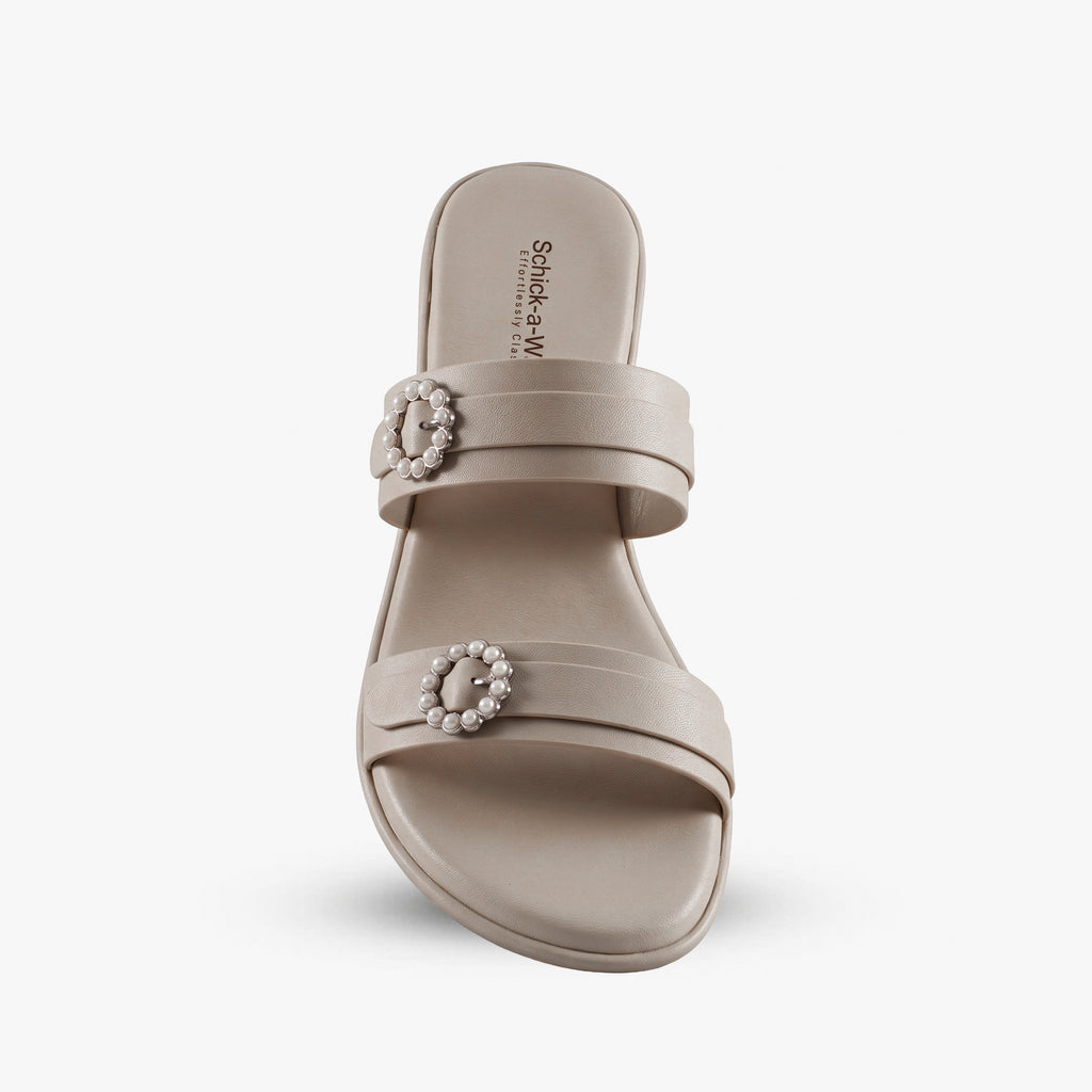 Pearla Wedge Slide Ivory