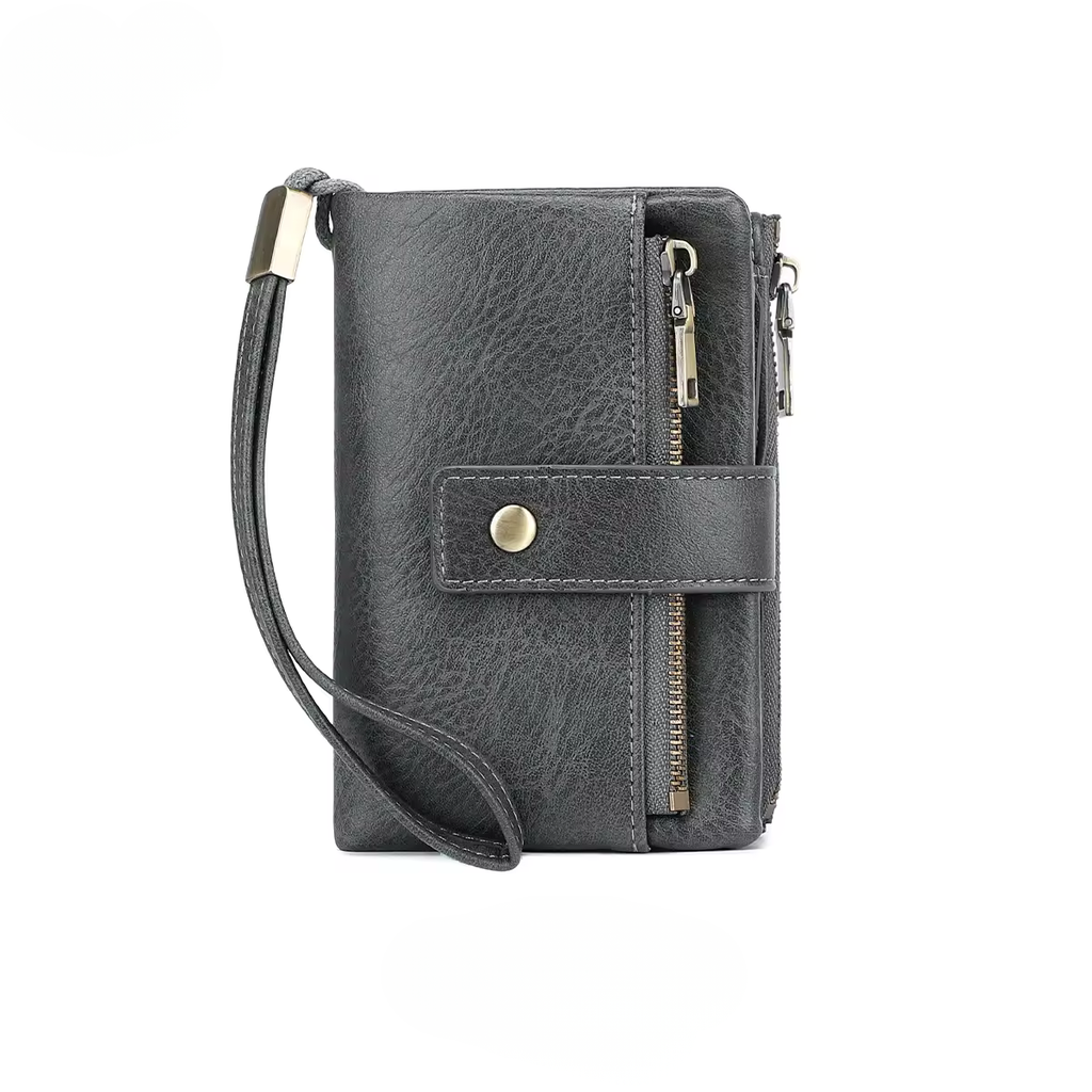 Grey RFID Blocking Women's Wallet