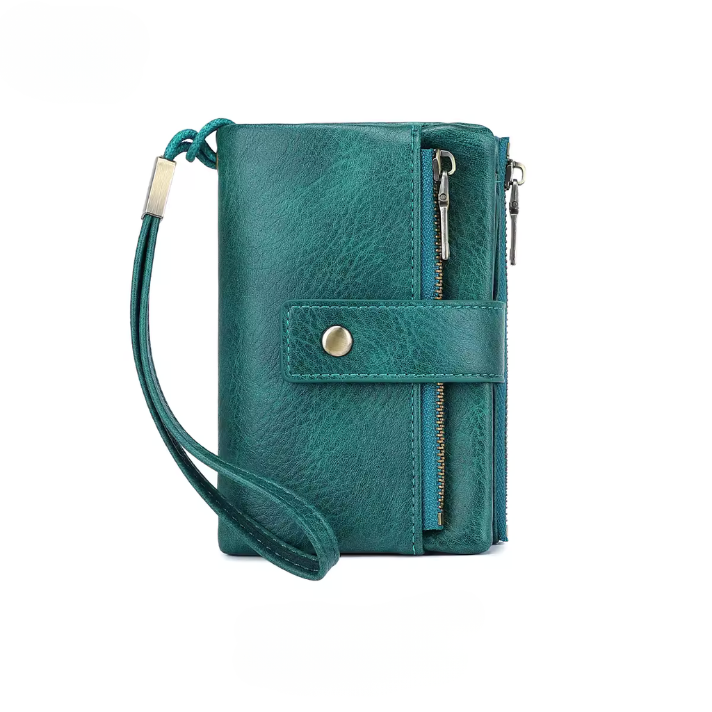Peacock Blue RFID Blocking Women's Wallet
