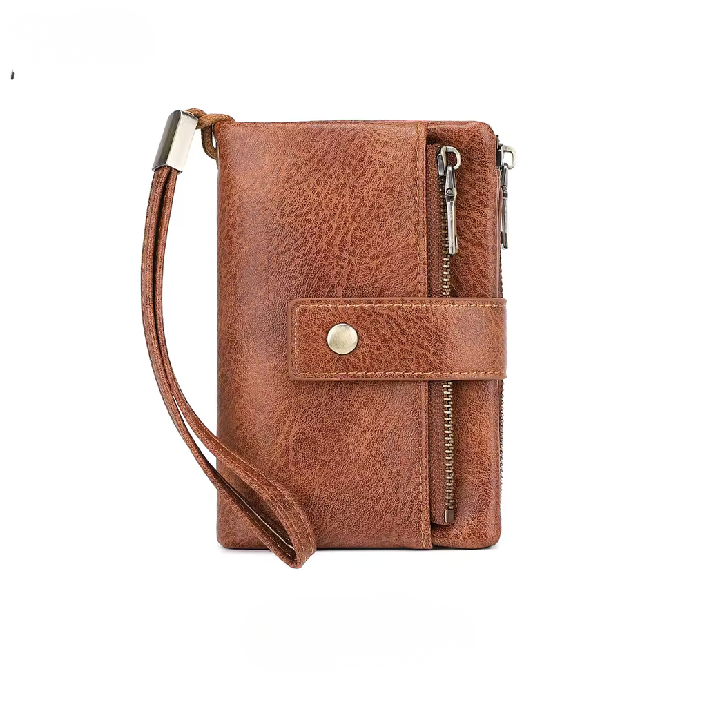 Brown RFID Blocking Women's Wallet